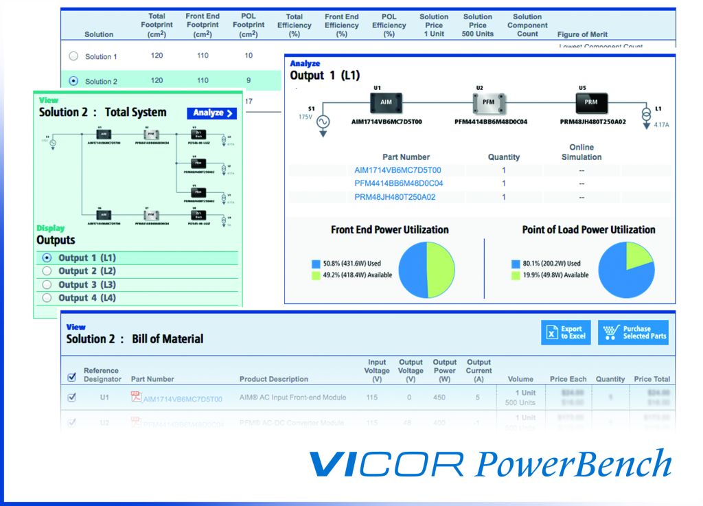 Configure modular power system solutions from source to PoL